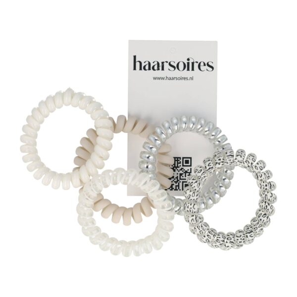 Haarelastieken Invisibobble - Telefoondraad - Mix - Grijs - Set van 5