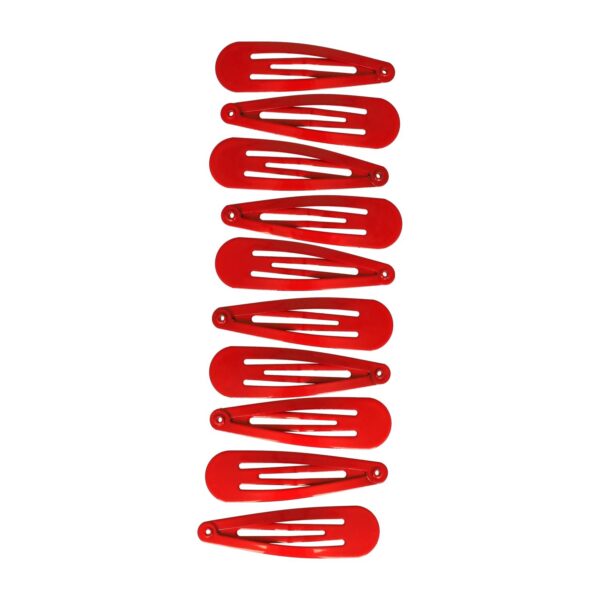 klikklak basic 5cm wit_10 Haarspeld Klikklak 5cm - Rood - Set van 10