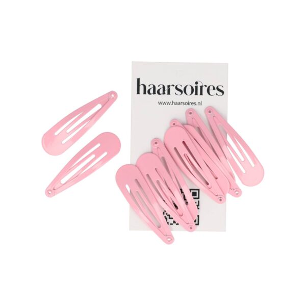 klikklak basic 5cm wit_6 Haarspeld Klikklak 5cm - Basic - Roze - Set van 10