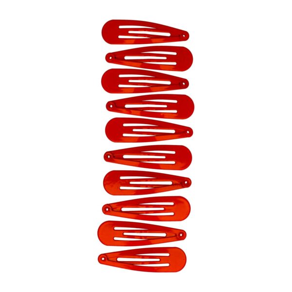 klikklak basic 5cm wit_8 Haarspeld Klikklak 5cm - Rood - Set van 10