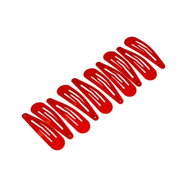klikklak basic 5cm wit_9 Haarspeld Klikklak 5cm - Rood - Set van 10