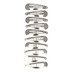 klikklak basic goud zilver_1 Haarspeld Klikklak 5cm - Basic - Zilver - Set van 10