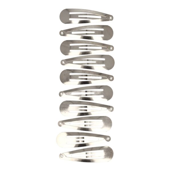 klikklak basic goud zilver_1 Haarspeld Klikklak 5cm - Basic - Zilver - Set van 10