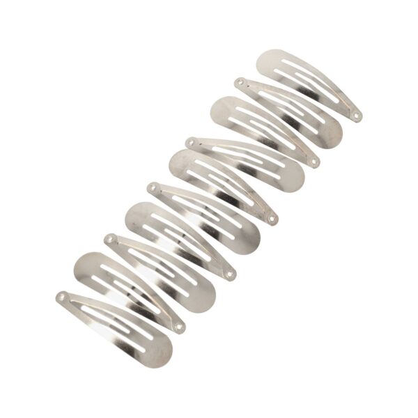 klikklak basic goud zilver_3 Haarspeld Klikklak 5cm - Basic - Zilver - Set van 10