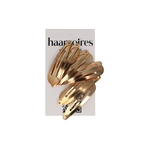 klikklak basic goud zilver_6 Haarspeld Klikklak 5cm - Basic - Goud - Set van 10