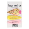 klikklak figuurtjes_5 Haarspeld Klikklak 5cm - IJsje - Epoxy - Roze Geel - Set van 3