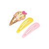 klikklak figuurtjes_6 Haarspeld Klikklak 5cm - IJsje - Epoxy - Roze Geel - Set van 3