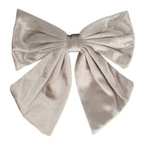 Haarspeld Patentspeld 8cm - Strik 15cm – Glitter Stof – Handmade – Beige