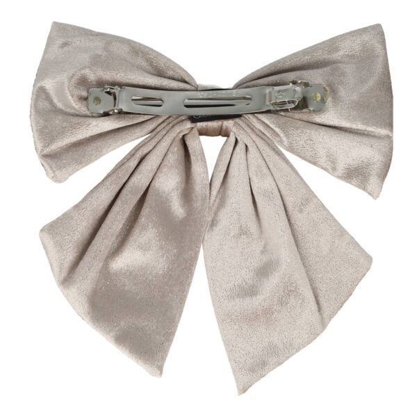 Haarspeld Patentspeld 8cm - Strik 15cm – Glitter Stof – Handmade – Beige