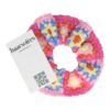 scrunchie gehaakt_6 Haarelastiek Scrunchie – Gehaakte Stof – Bloemen Motief – Roze