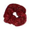Haarelastiek Scrunchie – Glitter Stof – Pailletten – Rood