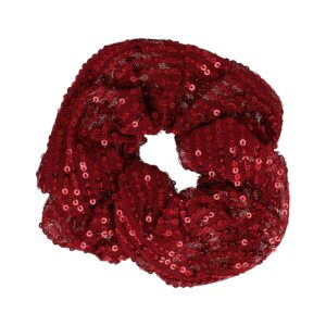 Haarelastiek Scrunchie – Glitter Stof – Pailletten – Rood
