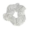 scrunchie glitter pailletjes_3 Haarelastiek Scrunchie – Glitter Stof – Pailletten – Wit