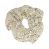 scrunchie glitter pailletjes_5 Haarelastiek Scrunchie – Glitter Stof – Pailletten – Beige Creme