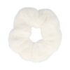 Haarelastiek Scrunchie – Teddy Stof – Wit