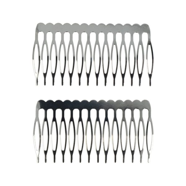 sierkam basic metaal 7cm zilver_1 Haarspeld Sierkam Opsteekkam 7cm - Metaal - Zilver - Set van 2