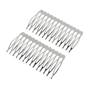 sierkam basic metaal 7cm zilver_3 Haarspeld Sierkam Opsteekkam 7cm - Metaal - Zilver - Set van 2