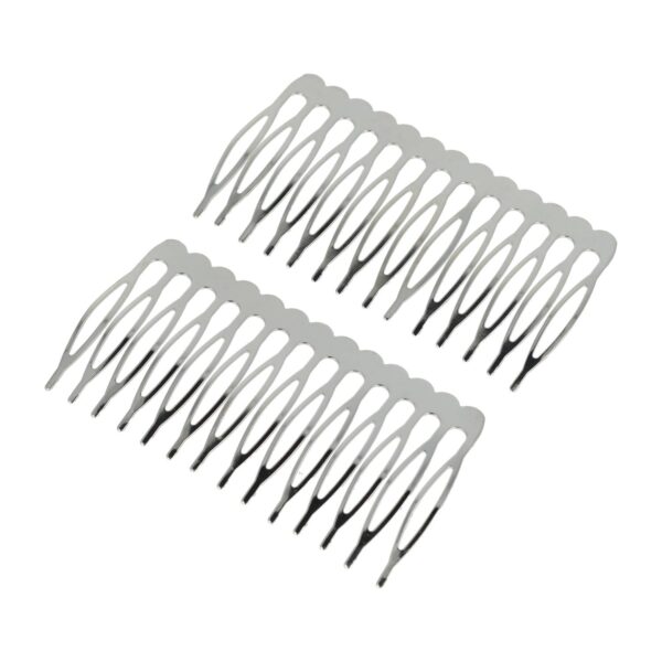 sierkam basic metaal 7cm zilver_3 Haarspeld Sierkam Opsteekkam 7cm - Metaal - Zilver - Set van 2
