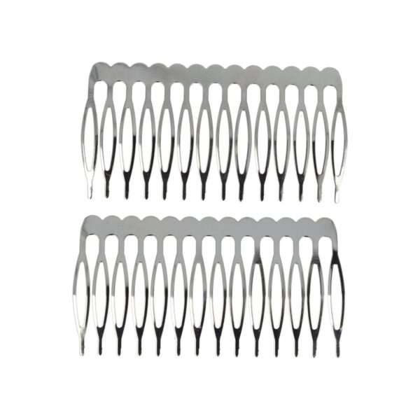 sierkam basic metaal 7cm zilver_5 Haarspeld Sierkam Opsteekkam 7cm - Metaal - Zilver - Set van 2