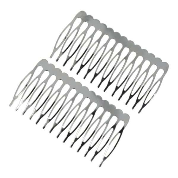 sierkam basic metaal 7cm zilver_6 Haarspeld Sierkam Opsteekkam 7cm - Metaal - Zilver - Set van 2
