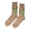 sok papa wiskey tractor bier_3 Sokken - Tractor Print - Geel Bruin - Katoen - Maat 38-45