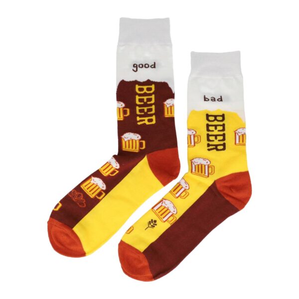 Sokken - Bier Print - Bruin Geel Wit - Katoen - Maat 38-45
