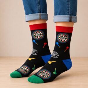 Sokken - Dart Sport Print - Zwart - Katoen - Maat 38-45