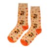 sokken piano varken kalkoen_6 Sokken - Kalkoen Print - Oranje - Katoen - Maat 36-43