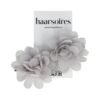 duckklem haarbloem grijs_3 Haarspeld Duckklem 5cm – Haarbloem - Grijs - Set van 2