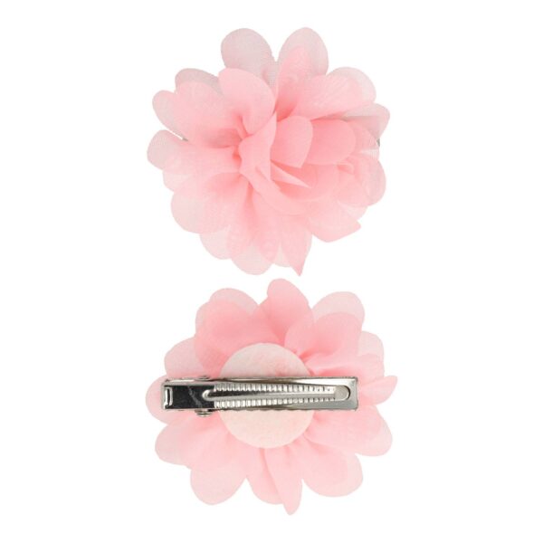 duckklem haarbloem lichtroze 5cm_2 Haarspeld Duckklem 5cm - Haarbloem - Lichtroze - Set van 2