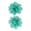 duckklem haarbloem turquoise_1 Haarspeld Duckklem 5cm – Haarbloem - Turquoise Groen - Set van 2