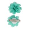 duckklem haarbloem turquoise_2 Haarspeld Duckklem 5cm – Haarbloem - Turquoise Groen - Set van 2