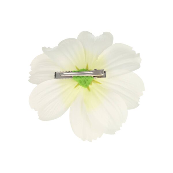 Haarspeld Duckklem 12cm – Haarbloem - Wit