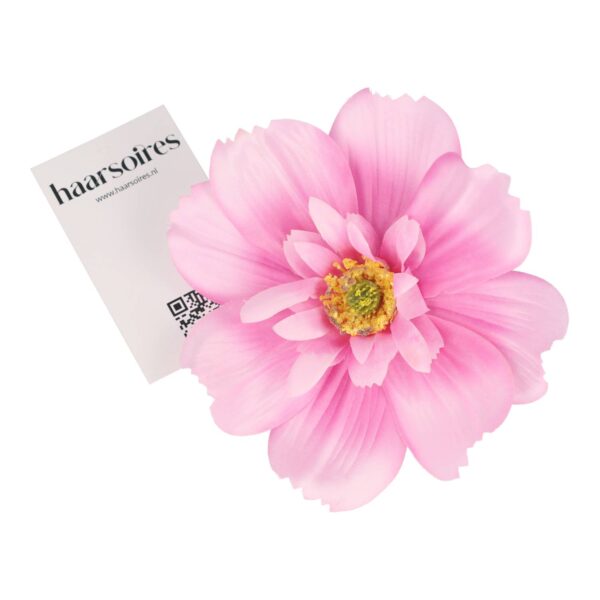 Haarspeld Duckklem 12cm – Haarbloem - Roze