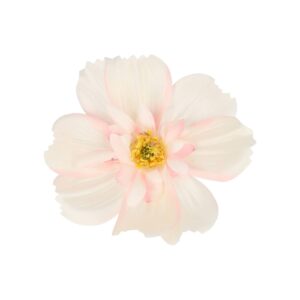 haarbloem 12cm wit_7 Haarspeld Duckklem 12cm – Haarbloem - Roze (kopie)
