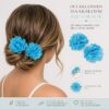 haarbloem-aqua-blauw-set Haarspeld Duckklem 5cm – Haarbloem - Aqua Blauw - Set van 2