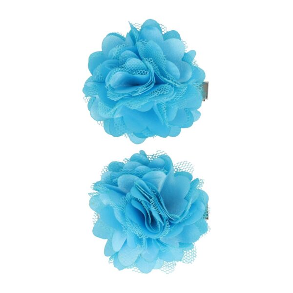 Haarspeld Duckklem 5cm – Haarbloem - Aqua Blauw