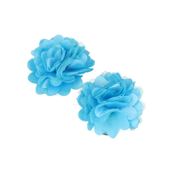 Haarspeld Duckklem 5cm – Haarbloem - Aqua Blauw