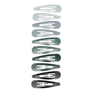 klikklak 6cm metaal_1 Haarspeld Klikklak 6cm - Basic - Grijs Groen - Set van 10