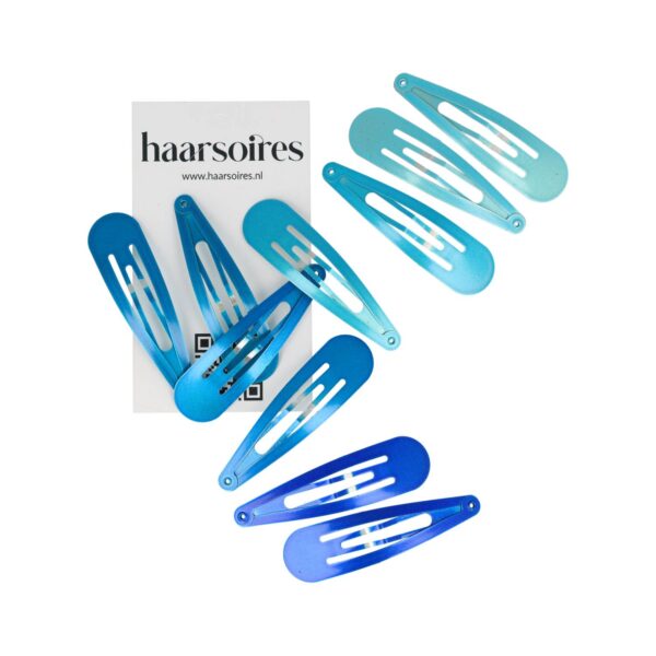 klikklak 6cm metaal_6 Haarspeld Klikklak 6cm - Basic - Blauw - Set van 10