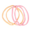 15020_4 Haarband Sport 1cm - Endless Elastiek - Nylon - Roze Oranje - Set van 4