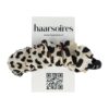 Bananenklem panterprint_1 Haarspeld Bananenklem 11cm - Staartklem - Panterprint Stof - Zwart Creme