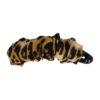 Bananenklem panterprint_4 Haarspeld Bananenklem 11cm - Staartklem - Panterprint Stof - Zwart Bruin