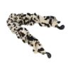 Bananenklem panterprint_8 Haarspeld Bananenklem 11cm - Staartklem - Panterprint Stof - Zwart Creme