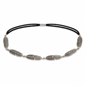 Haarband Bedels - Veer Vorm - Metaal - Zilver