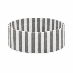 Haarband Stof 7cm - Streep Patroon - Wit Grijs