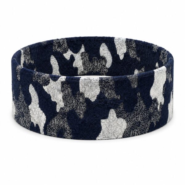 ChatGPT Image 31 aug 2026, 14_45_04 Haarband Stof 7cm - Camouflage Patroon - Zilver Donkerblauw