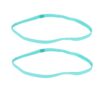 Haarband Sport 1cm - Elastiek - Anti-slip - Aqua Blauw - Set van 2