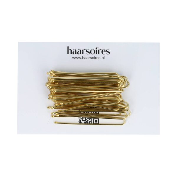 Haarpinnen recht metaal 5cm_3 Styling Tool - Haardotspelden 5cm - Recht - Metalen Haarpinnen - Goud - Set van 40