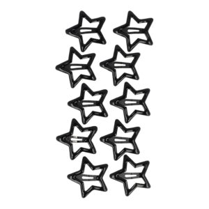 Haarspeld Klikklak 3cm - Ster - Zwart - Set van 10